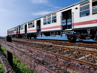 Fototapeta premium train at the sea