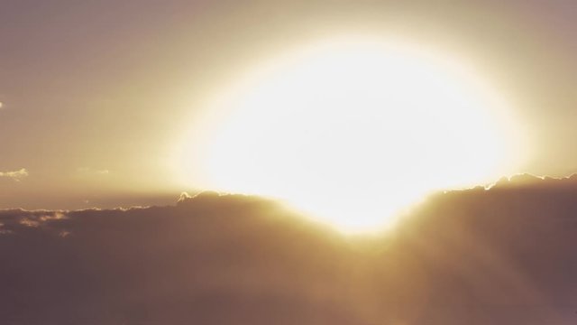 Sunrise over clouds looking like nuclear explosion
