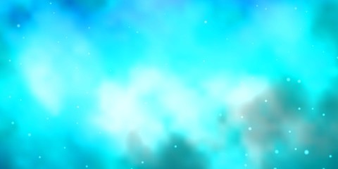 Light BLUE vector background with small and big stars. Colorful illustration with abstract gradient stars. Pattern for websites, landing pages.