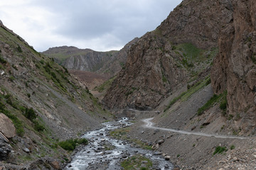 Road from Skardu to Deosai Plains, Northern Pakistan, taken in August 2019