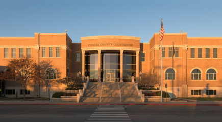 Naklejka premium Chaves County Courthouse in downtown Roswell, New Mexico