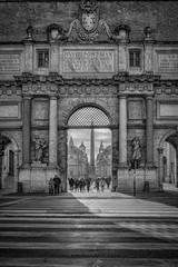 Fototapeta na wymiar Rome Piazza Del Popolo North Gate