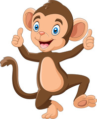 Cute monkey giving thumb up