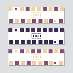 Set of abstract corporate business banner template, horizontal advertising business banner layout template flat design set , clean abstract cover header background for website design