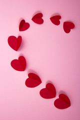 Valentine red, pink and white heats.
