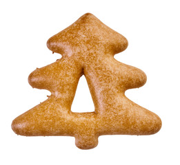 Christmas tree shaped cookie