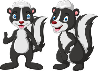 Cartoon funny skunk a smile