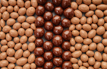 texture of chocolate round candy