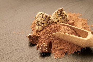 chocolate candies truffle close-up