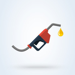 Fuel pump, Petrol station flat style vector modern design illustration.