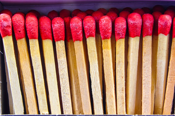 matches on black background