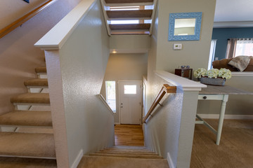 Stairwell in contemporary suburban home