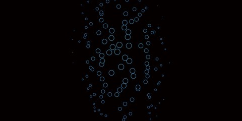 Dark BLUE vector background with spots. Abstract colorful disks on simple gradient background. Pattern for booklets, leaflets.