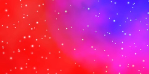 Light Blue, Red vector layout with bright stars. Shining colorful illustration with small and big stars. Pattern for wrapping gifts.