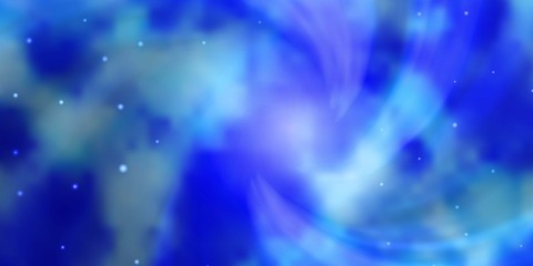 Obraz premium Light BLUE vector background with colorful stars. Colorful illustration with abstract gradient stars. Design for your business promotion.