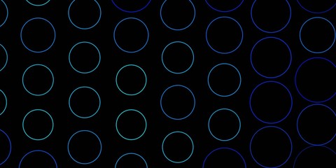 Dark BLUE vector layout with circle shapes. Modern abstract illustration with colorful circle shapes. Design for posters, banners.