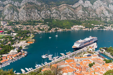 view of bay of kotor montenegro