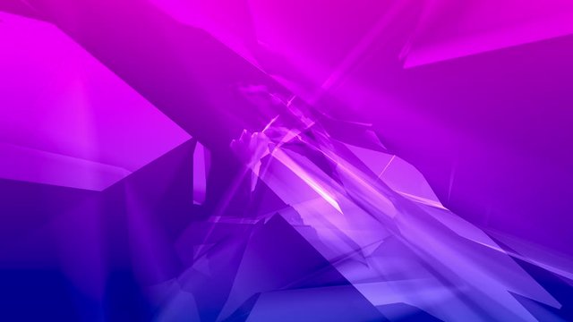 Abstract shapes connected, technology background animation