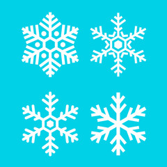 Snowflake vector icon set