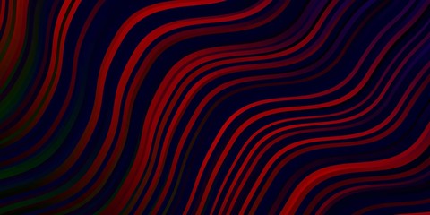 Dark Green, Red vector layout with curves. Illustration in abstract style with gradient curved.  Pattern for websites, landing pages.