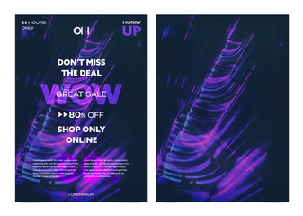 Modern sale poster template with abstract shape background