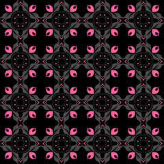 Fototapeta premium Modern seamless pattern. Wallpaper texture. Dark Background pattern.