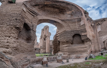 Baths of Caracalla in ancient Rome, Italy