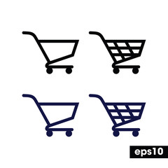 Trolley, Shopping cart Icon, Shopping cart vector