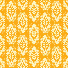 seamless pattern with leaves and flowers
