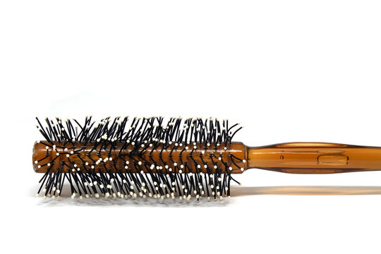 Comb or currycomb isolated white background - Hair and beauty concept             