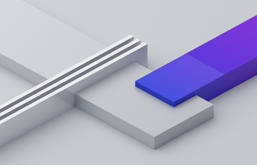 Abstract 3d render, modern minimalistic background design