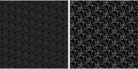 Two Background patterns. Modern seamless pattern. Geometric Wallpaper texture.