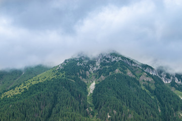 Obraz premium Photo of the Fagaras Mountains in a cloudy day, Saua Joaca, Romania