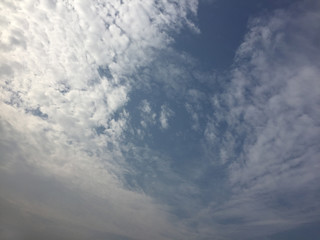 beautiful cloudy sky on a sunny weather day