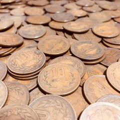 大量の10円玉