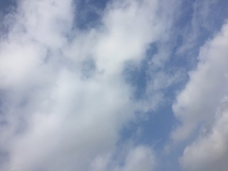 beautiful cloudy sky on a sunny weather day