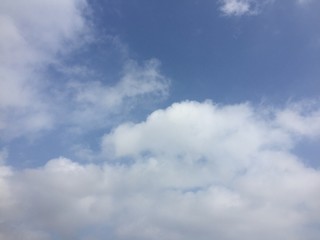 beautiful cloudy sky on a sunny weather day