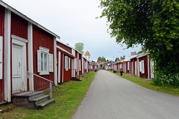 Siedlung Gammelstad Lulea in Schweden