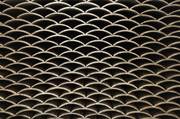 wall in figure of fish scale © eminda