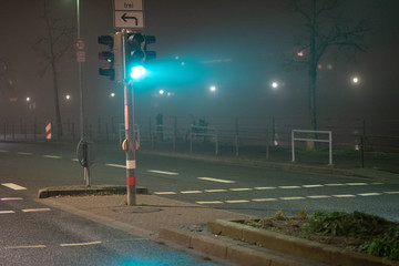 Straße, Alee im Nebel, Lichtstimmung