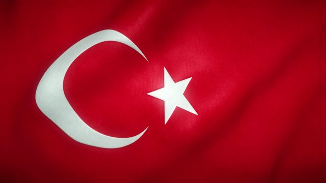 flag of turkey waving in the wind