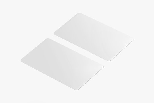 White Credit/Debit Card, 3D Rendered Isolated on White Background