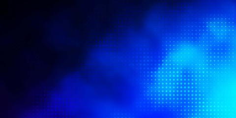 Dark BLUE vector background with bubbles. Abstract colorful disks on simple gradient background. Pattern for wallpapers, curtains.
