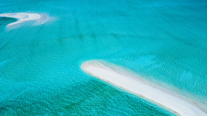 Sandbank auf Exuma, Bahamas