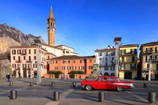 LECCO CITY ON COMO LAKE IN ITALY
