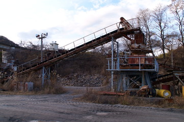 Big equipment of crushed stone factory