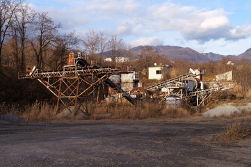 Big equipment of crushed stone factory