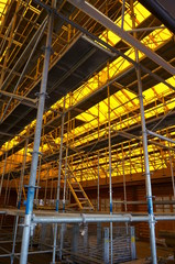 Iron pipe scaffolding for construction