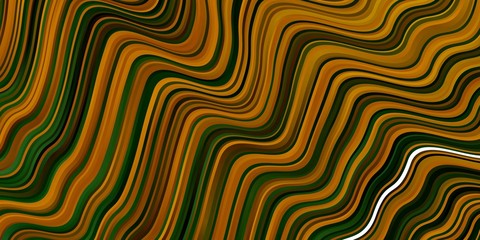 Light Blue, Yellow vector background with curves. Gradient illustration in simple style with bows. Pattern for booklets, leaflets.