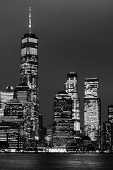 New York City captured in black and grey architectures and scenes